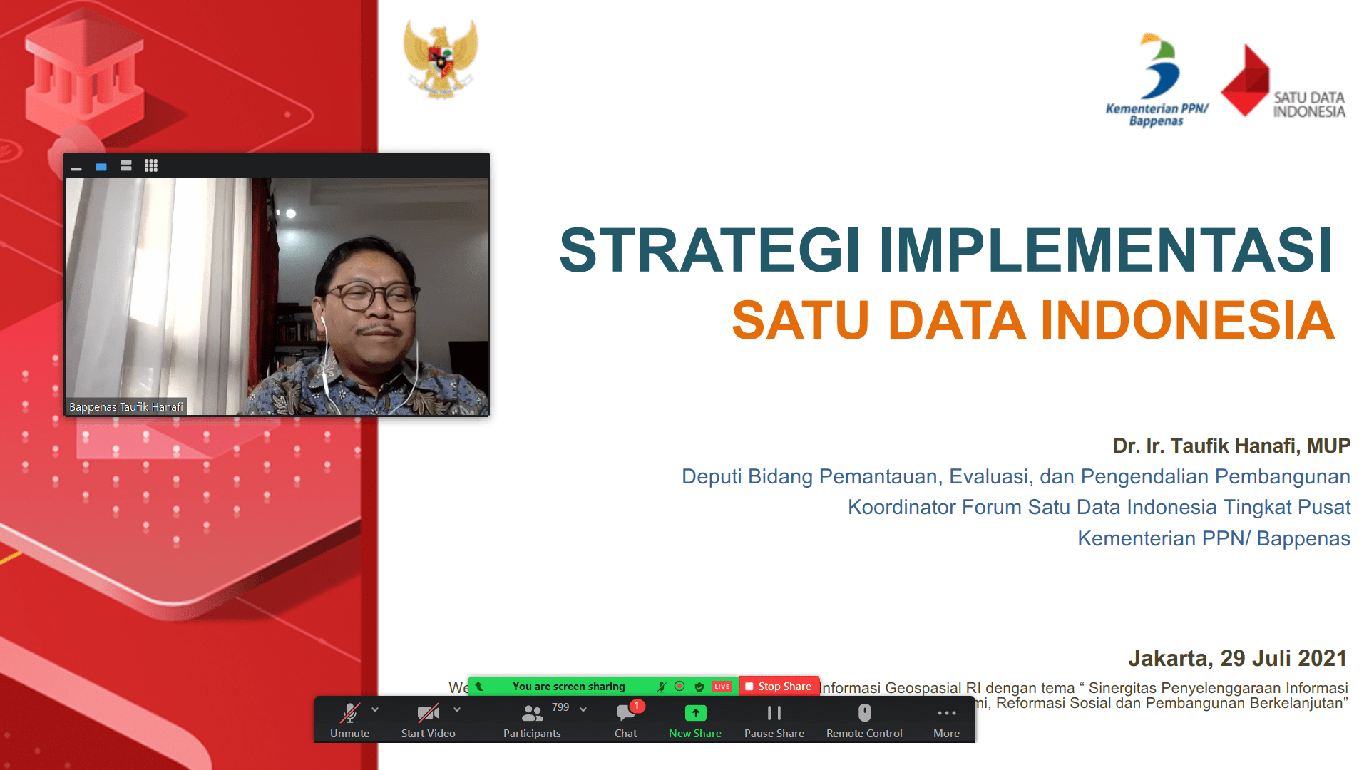 Pembina Data Beberkan Strategi Implementasi Satu Data kaitannya dengan Data Geospasial